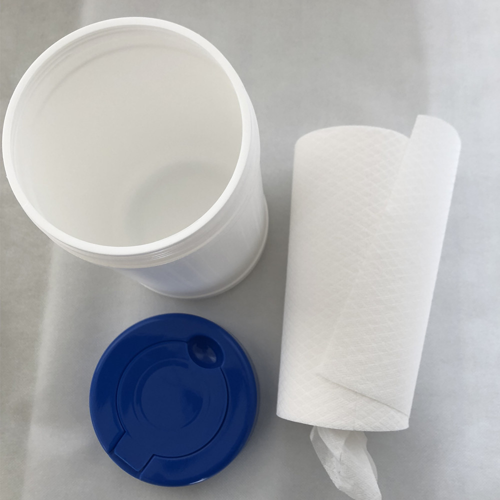 Dry roll with canister sets for making wet wipes